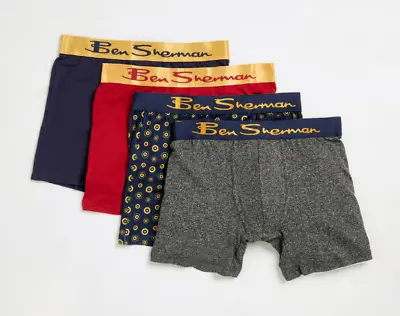 Ben Sherman Men's Ultra Soft Microfiber Boxer Briefs W/ Support Pouch 4-Pack • $24.90