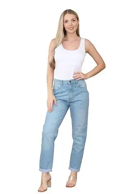 Women's Jeans High Waisted Denim Regular Fit Casual Ladies Pants Skinny Jean • £13.45