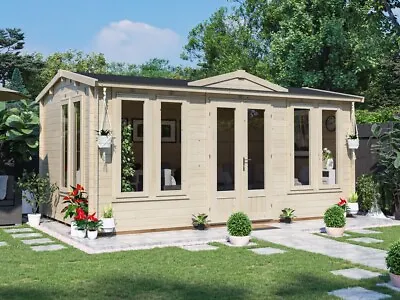 Log Cabin Summer House Garden Office Man Cave Outdoor Room GhostFlower 5m X 3m • £3784.99