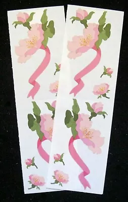 Mrs Grossman Vintage Flowers (Poppies?) Two 2x6 Inch Sheets (c-1994) • $1.95