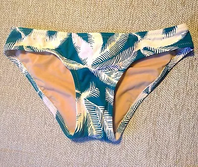 NEW J. CREW Tropical Fern Surf Hipster Bikini Bottom C3317 SWIM GREEN XXXS SMALL • $14