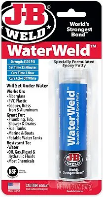 JB Weld Jb8277 Waterweld Under Water Adhesives Off White 2 Oz 1 Pack - Repairs • £9.36