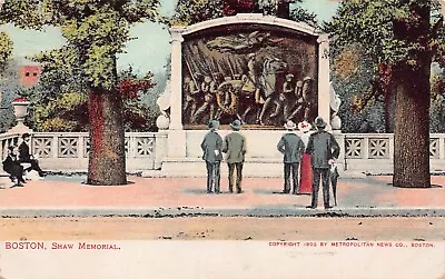 Boston MA Civil War Statue Monument Military Army Officer Shaw Vtg Postcard C60 • $9.95
