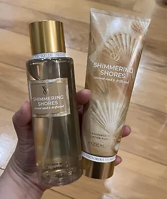 Victoria’s Secret Shimmering Shore Body Mist And Lotion Set • $23