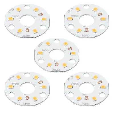 COB LED Light Chip Bead 3W 120lm 3000-3200K 32mm 9-11VDC Warm White 5Pcs • $6.60