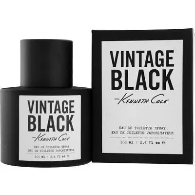 VINTAGE BLACK By Kenneth Cole 3.4 Oz Edt 3.3 MEN Cologne New In BOX • $28.35