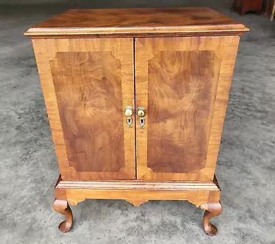 £260 • Buy Antique 20thC Mahogany Small 2 Door Cabinet Cabriole Legs Drawers Brass Handles