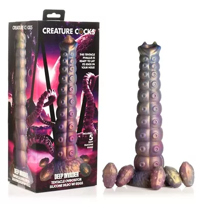 Creature Cocks Deep Invader - Multi-Coloured 22.9cm Ovipositor Fantasy Dildo • $149.95