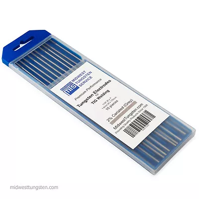 TIG Welding Tungsten Rod Electrodes 2% Ceriated 1/16” X 7” (Grey WC20) 10PK • $13.99