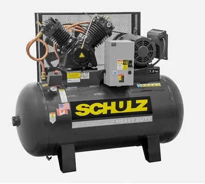 Schulz Heavy Duty Air Compressor - 7.5 Hp  3 Phase 80 Gallon Tank  175 Psi  • $2999.99