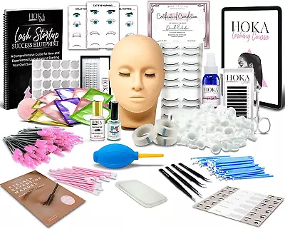 Lash Eyelash Extension Kit Professional Mannequin Head Train Cosmetology Supply • $84.25