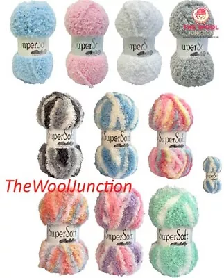 Jarol Woolcraft Supersoft Cuddly Chunky Soft Polyester Knitting Wool / Yarn 100g • £2.63