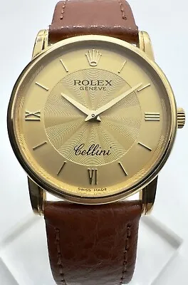 Rolex Cellini Ref 5116 Gents 2008 Rare 18k Gold Collectors Watch Serviced -Box • £3450