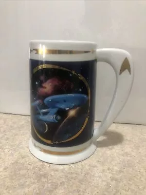 Vintage STAR TREK ENTERPRISE TANKARD COLLECTION 1994 RARE Stein Mug Tote Tote G4 • $37.37