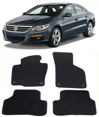 4 Pcs OE Black Trim Front Rear Nylon Carpets Floor Mats For 09-16 VW CC • $49.99