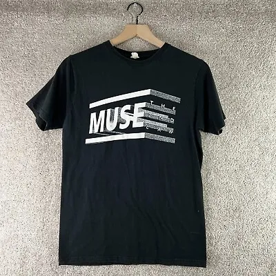 The Muse Shirt Mens Medium Black Short Sleeve The 2nd Law Band Graphic Rock Logo • $9.44