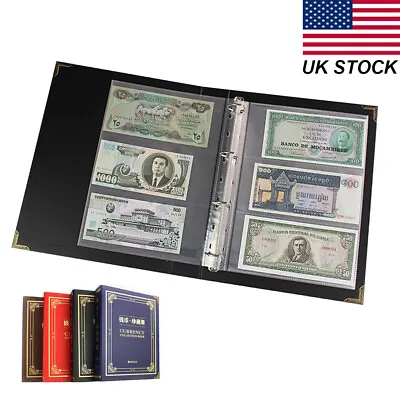 300PCS Pocket Currency Pages Money Banknote Album Book Collection Storage Sheets • $13.25