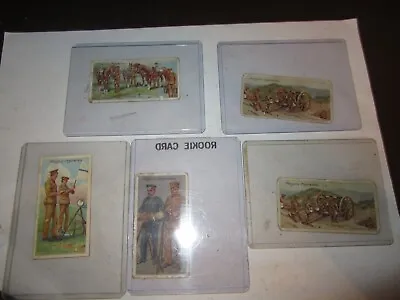 5 John Player AND SONS Cigarette Cards 1910 Army Life 4 AND 1 DOUBLE • $14.99