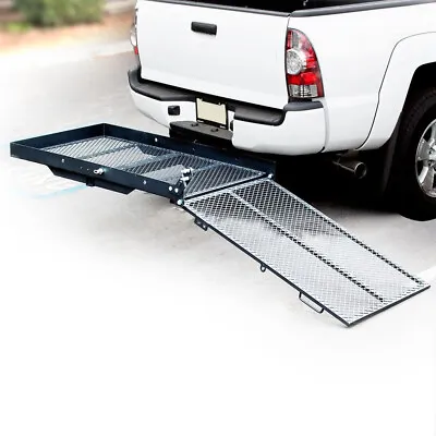 Folding Power Wheelchair Mobility Scooter Hitch Carrier Rack With Loading Ramp • $167.91