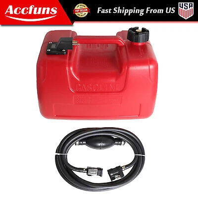 $62.12 • Buy 3 Gallon 12L Portable Boat Fuel Tank Marine Outboard Motor Fuel Tank W/Connector