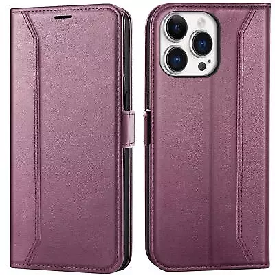 Flip Case For IPHONE 15 Pro Max Rfid Case Wallet Cover Book Case • £13.75