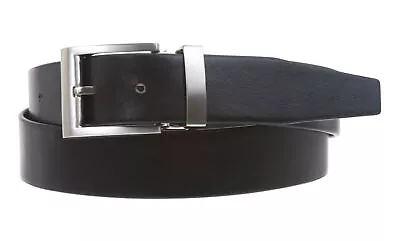  Inch (34 Mm) Top Grain Cowhide Plain Leather Belt With Nickel Free Clamp Buckl • $36.91