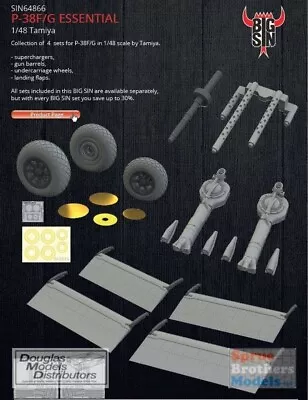 1/48 Eduard #SIN64866 P-38F/G Lightning Resin Essential Details For Tamiya • $37.99