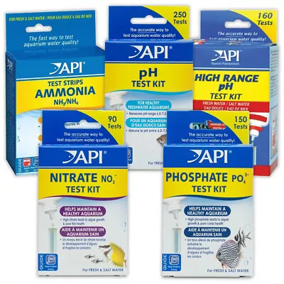 API Test Kits Ammonia Nitrate Nitrite PH KH GH Phosphate Freshwater Marine • £11.95