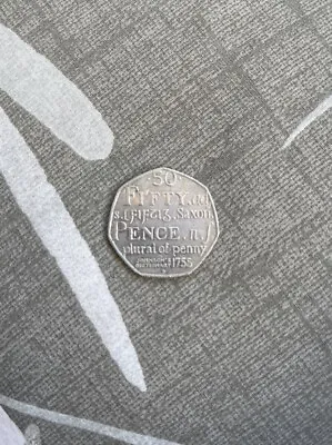 Plural Of Penny 2005 50p Coin • £100