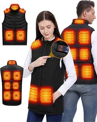 Heated Vest 11 Heating Zones With 10000mAh Electric Heating Vest 2XL-3XL • $15.99
