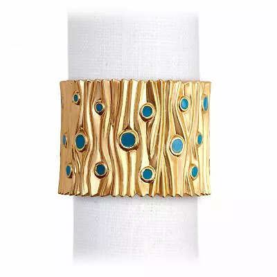 L'Objet Bois D'Or Napkin Jewels - Gold (Set Of 4) • $126.75