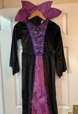 Disney Villains Maleficent Costume  9-10 Purple/ Black From Tu • £6.50