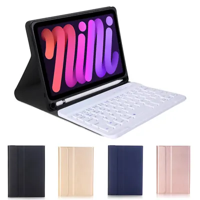 Wireless Bluetooth Keyboard Shockproof Leather Case For IPad Mini 6th Generation • £10