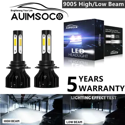 2X 9005/HB3 4-Sides LED Headlights Bulbs 6000K High Lights Plug And Play Lamps • $29.99