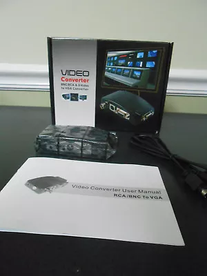 Video Converter BNC/RCA & S-Video To VGA Converter • $24.95