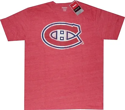 Montreal Canadiens Reebok Red Tri Blend Logo Shirt Closeout New Tags $28 • $12.30