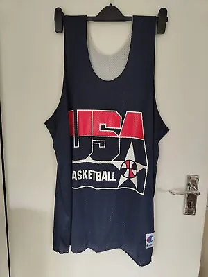 £99 • Buy Vintage USA Basketball Reversible Practice Jersey Olympics Dream Team 1992