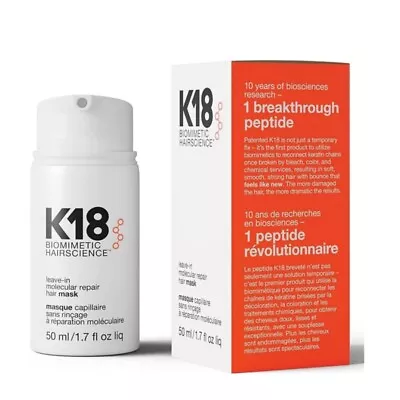 50ml K18 Leave-in Molecular Repair Hair Mask For All Hair Types Hair Care AU~ • $17.59