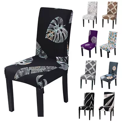 Stretch Printed Chair Cover Dining Seat Cover Slipcover Removable Party Decor • $7.03