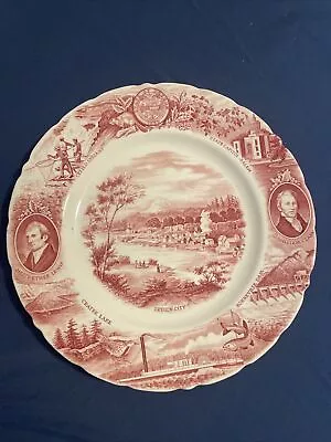 Lewis And Clark Johnson Bros. England Meier & Frank Red Transfer Oregon Plate • $14.95