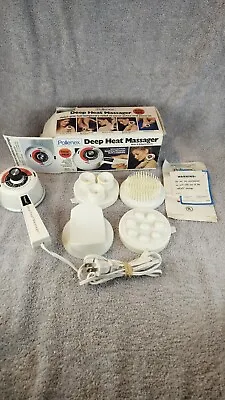 VINTAGE Pollenex Deep Heat Massager Model HM-10A4 In Original Box 4 Attachments • $20