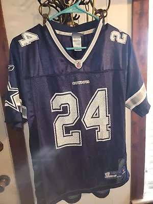 Dallas Cowboys Marion Barber #24 Reebok On Field Blue Jersey Kids LARGE • $14.99