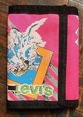 RARE - Vintage 80s/90s Trifold Levi's Surfing Club Wallet Retro - Orange Tag • $50