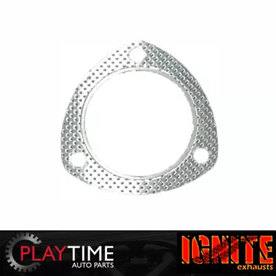 Exhaust Flange Gasket 3  Inch 76mm 3 Bolt Reinforced Fire Ring Universal • $17.95