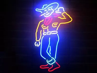 New Las Vegas Cowboy Neon Sign Beer Bar Pub Gift Light 17 X14  • $123.35