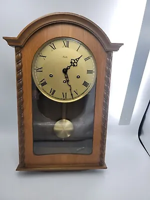 Antique German Mauthe Swinger Wall Clock Gong ChimeKey 19 X12   X5  NEEDS REPAIR • $199.99