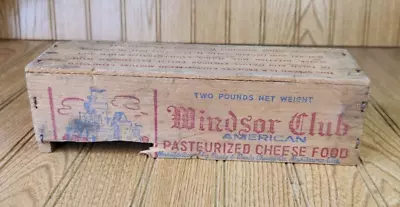 Vintage Windsor Yellow American Cheese Box Wood Pauly & Pauly Manitowoc WI • $9.99