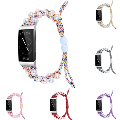 $21.37 • Buy For Fitbit Charge 2 3 4 Wrist Straps Wristband Drawstring Accessory Watch Band
