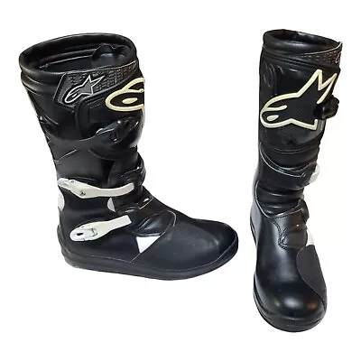Alpinestars CE 229 MX/Motocross TECH 3 Boots Black White Mens Size 12 • $99.99