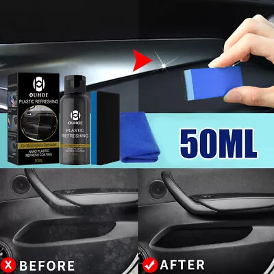 1 SET 50ml Plastic Part Refurbish Agent Car Dashboard Interior Restorer + Sponge • $14.64